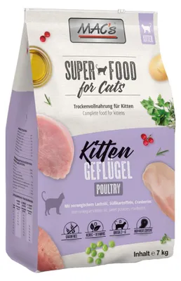 Produktbild von MAC's KITTEN GEFLÜGEL, Adult, jede Rasse, Geflügel, 7 kg, Getreidefrei