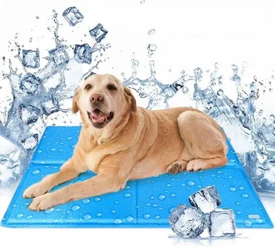 Produktbild von Famanu Kühlmatte für Hunde und Katzen, selbstkühlend, 70 x 110 cm, ideal für große Haustiere