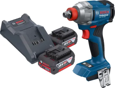 Zdjęcie produktu dla Bosch GDX 18V-285 Profesjonalny akumulatorowy klucz udarowy 18 V 285 Nm 1/4'' bezszczotkowy + 2x akumulator 4,0 Ah + ładowarka