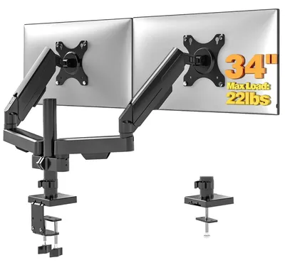 Produktbild von Monitorhalterung für 2 Monitore 17-32 Zoll VESA 75/100mm höhenverstellbar