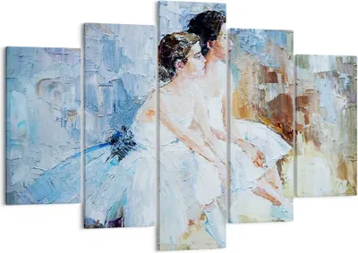 Produktbild von Bild auf Leinwand - Leinwandbild - Balletttänzer tanzen - 150x100cm - Wand Bild - Wanddeko - Leinwanddruck - Bilder - Kunstdruck - Wanddekoration - Leinwand bilder - Wandkunst - EA150x100-3767