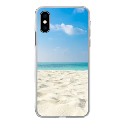 Produktbild von MuchoWow® Handyhülle Schutzhülle Hülle für iPhone X Tropisch - Strand - Meer Silikon Softcase Handy Hülle - Handyhülle