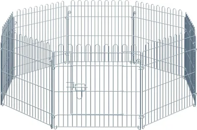 Produktbild von Freilaufgehege Welpenauslauf, Welpenzaun, Laufstall, 8-Teilig, B63Xh60 Cm, Für Tiere