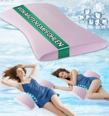 Image de Coussin lombaire ergonomique - Mousse à mémoire - Soutien pour le bas du dos - Housse rafraîchissante