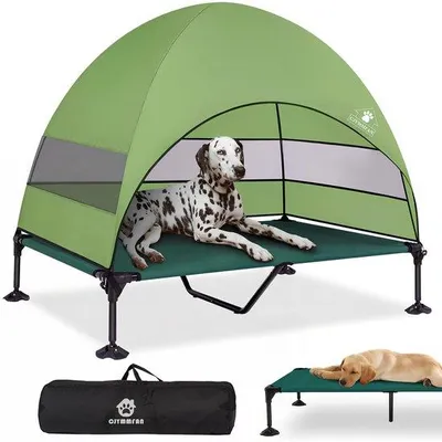 Produktbild von Erhöhtes Hundebett mit Dach, wasserdicht, für Garten, Strand, Camping