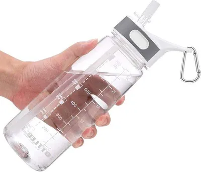 Produktbild von Wasserflasche 800ml mit Fruchteinlage und Zeitmarkierung