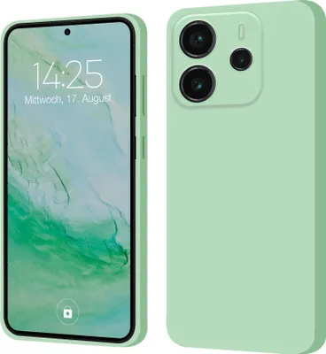 Produktbild von Hülle für Xiaomi Redmi Note 14 Case Cover Bumper Silikon Softgrip Schutzhülle Farbe: Türkis
