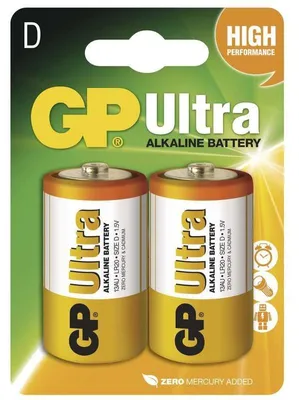 Productafbeelding van GP GPULT13A166C2 2 GP Batterien ULTRA Mono D 1,5 V