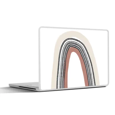Produktbild von MuchoWow® Laptop Aufkleber Sticker Cover Regenbogen - Pastell - Design 31x22.5 cm - Laptop-Deko