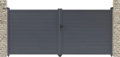 Produktbild von Gartentor aus Aluminium "Marc" - 349,5 x 155,9 cm - Grau