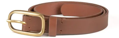 Image de Ceinture pour femme Vivisence en cuir véritable avec boucle dorée P0004