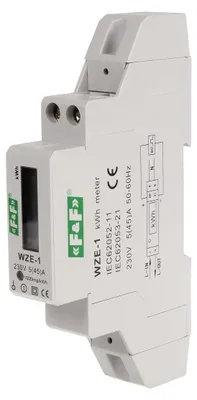 Produktbild von Energieverbrauchszähler 1-phasig 45A modular mit MID F&F WZE-1
