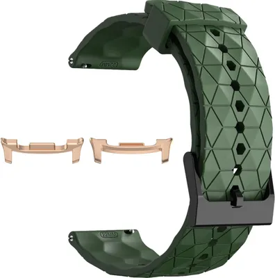 Produktbild von Für Samsung Galaxy Watch 8 / 8 Classic / Ultra 2 Silikon Fußball Design Ersatz Arm Band Dunkelgrün