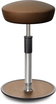 Produktbild von Sitz- Stehhocker Free Tall Hutsitz Boxmark Leder Braun chrom /Natur.