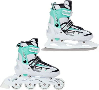 Produktbild von 2in1 Raven Inline Skates Profession White/Mint 38-42 verstellbar