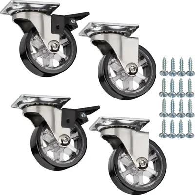 Produktbild von SOTECH Möbelrolle RAPID Ø 50 mm schwarz (2+2 Set)