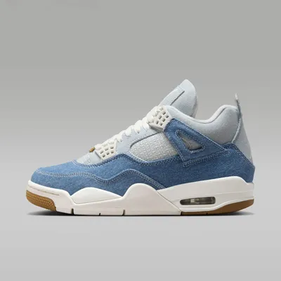 Produktbild von Nike Jordan 4 Retro TEX "Denim Worn Blue" Blau, Größe: 37.5
