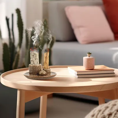 Produktbild von Räucherschale 4-in-1 für Palo Santo, weißen Salbei und Räucherkegel mit Keramikhalter