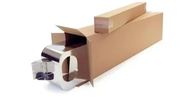 Produktbild von Faltkarton 1-wellig Höhenrillung Maße 200x150x1100mm B0 Qualtität 1.20 B braun