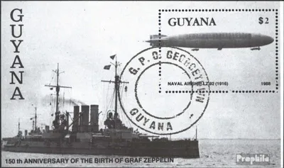 Produktbild von Briefmarken Guyana 1989 Mi Block38 (kompl.Ausg.) gestempelt 150. Geburtstag Zeppelins