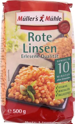 Produktbild von Müllers Mühle Rote Linsen 500g
