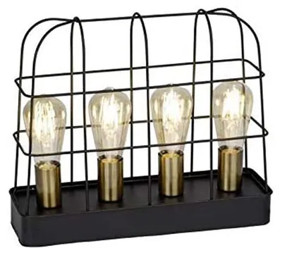 Produktbild von Brilliant Tischleuchte Terneg Schwarz max. 4 x 60W E27 ohne Leuchtmittel mit Schalter