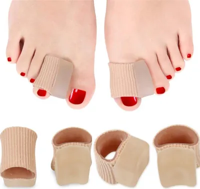 Produktbild von Schlauchbandagen Silikon Zehenstrecker (4 Stück) Gel Zehenspreizer für und Hammerzehen Hallux Valgus Korrektur, überlappende Zehen Silikon Zehentrenner