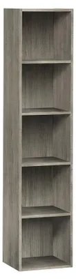 Immagine prodotto di Libreria Scaffale 5 Vani Mobile Soggiorno Ufficio Casa 30x24x132 Cm.Colore:Rovere Grigio