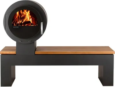 Produktbild von Kaminofen Kanuk® BANK Goldenteak