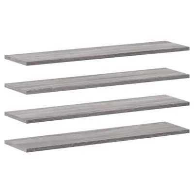 Obrázek produktu pro Nástěnné police 4 ks. Šedá Sonoma 80x20x1,5 cm Materiál na bázi dřeva