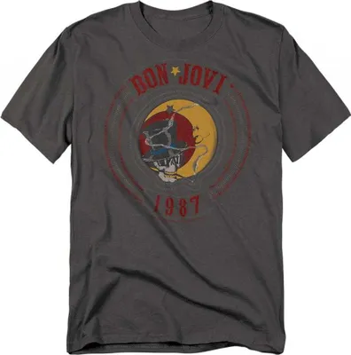 Produktbild von Bon Jovi - "1987" T-Shirt für Herren/Damen Uni TV30094 (L) (Holzkohle)