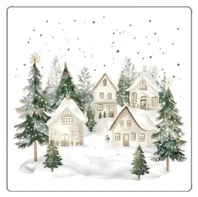 Productafbeelding van Ambiente Onderzetters – Sneeuwhuizen