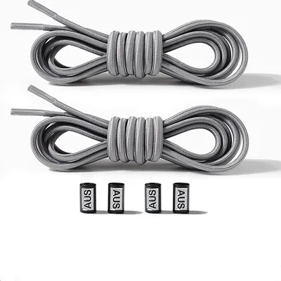 Image de INF Lacets élastiques sans nœuds - 2 paires Gris