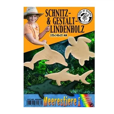 Produktbild von Schnitzholz Meerestiere 1, klein