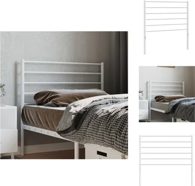 Produktbild von vidaXL Kopfteil Metall Weiß 80 cm -  Kopf- & Fußenden