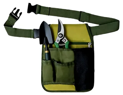 Produktbild von Gartengürtel – 15,35 Zoll Werkzeuggürtel für Herren | Verstellbarer Unisex-Stoff mit mehreren Taschen, multifunktionale Tasche zum Pflanzen, Ernten, Beschneiden, Blumenmuster, Bauunternehmer, Klempner