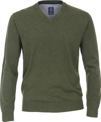 Produktbild von REDMOND Übergrößen V-Neck-Pullover Jagdgrün 6XL