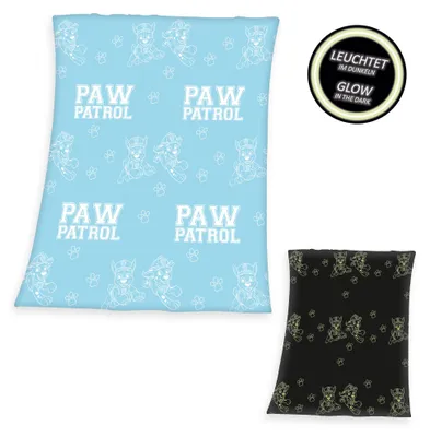 Produktbild von PAW Patrol - GLOW in the DARK - Kuschelige Fleecedecke Decke, 130x160