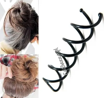 Image de Pince à cheveux à visser SPIN PINS pour chignons rapides, noir, 2 pièces