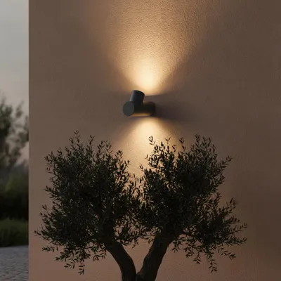 Productafbeelding van Wandlamp Ramo grijs, AI-gegenereerde afbeelding
