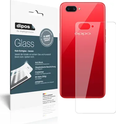Produktbild von 1x Schutzfolie für OPPO A3S Rückseite - Anti-Shock 9H Folie dipos Glass Kunststoffglas