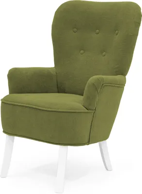 Zdjęcie produktu dla Sofiland fotel tapicerowany VELO- fotel akcentujący w skandynawskim designie - salon, kącik czytelniczy, zielony