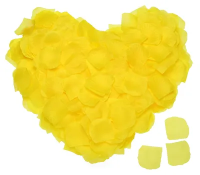 Image de Fleurs artificielles en soie, roses - 1200 pièces - Décoration - Jaune, 5 cm x 5 cm