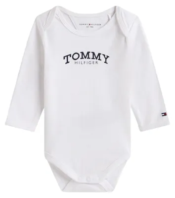 Productafbeelding van Tommy Hilfiger - Body voor baby, regular pasvorm, lange mouwen, model GT15618 (3 maanden) (wit)
