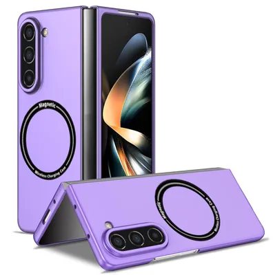 Immagine prodotto di Per Samsung Galaxy Z Fold6 5G Magnet Magsafe Design pieghevole Custodia per cellulare viola