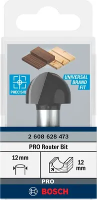 Produktbild von PRO Hohlkehlfräser, R 12, Schaft 12 mm