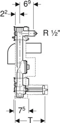 Produktbild von Geberit 461177001 GIS Set Waschtisch für Standarmatur,