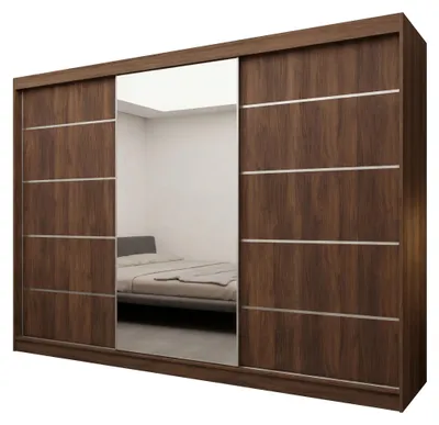 Productafbeelding van Margaret Hadas24 SAMANTHA: Kommode, 240 cm, kast voor de woonkamer, meubels voor de woonkamer, kommode met schuifdeuren, notenhout Warmia