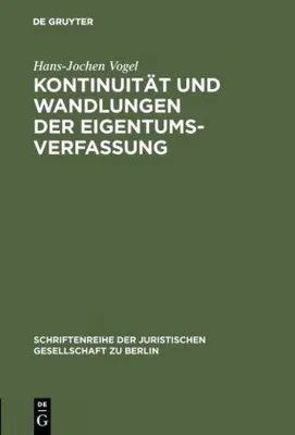 Produktbild von Kontinuität und Wandlungen der Eigentumsverfassung
