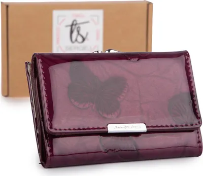 Produktbild von Jennifer Jones Damen Geldbörse  RFID Bügelverschluss Schmetterling Violett